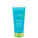 Frasco de gel de limpeza purificante Bioderma Sébium, com embalagem em tons de azul e verde, contendo 100 ml do produto.