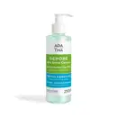 Frasco de limpeza facial da marca Adatina, com bomba dosadora, em tonalidade verde clara. O rótulo indica que se trata de um limpador ultra-biônico para pele normal a oleosa, com fórmula que purifica e equilibra a pele.