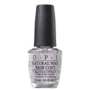 A imagem mostra o produto "O.P.I NATURAL NAIL BASE COAT", com volume de 15ml, com frasco de vidro transparente com tampa preta.