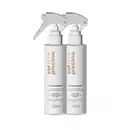 Dois frascos de 120ml do fluido iluminador Sol Mar Piscina da marca Acquaflora, com rótulos brancos e detalhes em dourado, apresentando um design de pulverizador.