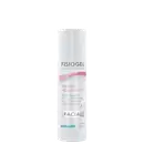 Frasco branco cilíndrico com rótulo rosa e branco contendo "FISIOGEL Serum Hidratante Facial" com 30ml de conteúdo.