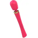 Vibrador rosa com haste rígida e acabamento dourado, projetado para estimulação íntima. Produto da marca Sexy Import, com design compacto e ergonômico.