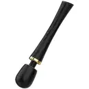 Vibrador preto com haste rígida e acabamento dourado, projetado para estimulação íntima. Produto da marca Sexy Import, com design compacto e ergonômico.