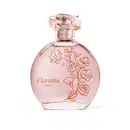 Imagem de vidro do desodorante colônia da marca Floratta Rose na cor rosa com desenhos de flores em vermelho, rótulo com nome em destaque. Uma fragrância feminina e cheia de estilo. O recipiente traz 75ml da fragrância.