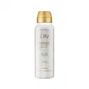 Frasco branco com tampa e letras douradas contendo 75g/125ml de desodorante antitranspirante aerossol da marca Lily.