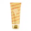 Bisnaga dourada e laranja com tampa dourada e sorvete ilustrado contendo 200ml de loção hidratante corporal da marca Dream Céu de Baunilha.