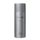 Frasco cilíndrico prateado com tampa e letras cinzas contendo 200ml de body splash Zaad.