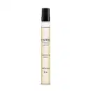 Frasco cilíndrico transparente com líquido amarelado tampa preta de Desodorante Colônia Coffee Woman Unique em tamanho compacto de 10ml.