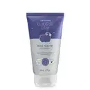 Bisnaga azul e lilás com tampa branca e desenho de ovelhinha ilustrado no rótulo contendo 200ml de sabonete líquido esfoliante Cuide-se Bem Boa Noite.