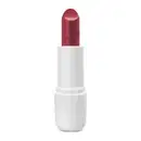 Batom cremoso na cor vermelha 340 da marca Intense em tubo branco.