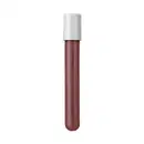Gloss labial na cor Marrom Nude 115 da marca Intense em tubo cilíndrico transparente, mostrando a cor do produto, e tampa branca.