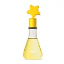 Frasco transparente em formato de vidro laboratorial com líquido amarelo e tampa com estrela na ponta também amarelas contendo 120ml de colônia infantil Poção da Amizade da marca Dr. Botica.