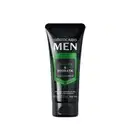 Frasco preto com detalhe verde e letras brancas contendo 150g de creme pré e pós barba da marca Men.