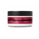 Pote branco com tampa preta e rótulo nas cores vermelha metalizada, preto e branco, contendo 250g de máscara capilar Match Science Reconstrução.