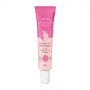 O produto apresentado é um sérum uniformizador corporal. A embalagem é um tubo de cor rosa com o nome da linha e do produto impresso. O produto é descrito como um sérum para a pele, com a promessa de uniformizar a aparência corporal.