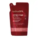 Refil de loção aveludada corporal da marca Nativa SPA Cereja Rouge em sachê vermelho escuro, letra brancas e detalhe rosa, contendo 350ml do produto.