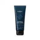 Bisnaga azul escura com letras brancas e detalhes em outro tom de azul contendo 100ml de shampoo para barba Malbec Barba.