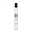 Vidro transparente em formato cilíndrico com tampa preta e letras pretas contendo 10ml de desodorante colônia Egeo Choc High.