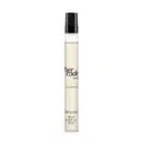Frasco cilíndrico transparente com líquido claro, tampa preta e letras pretas contendo 10ml de Eau de Parfum Her Code Touch.