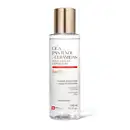 Frasco de 200ml de água micelar reparadora da marca Botik Cica Pantenol e Ceramidas, em embalagem transparente com líquido claro, tampa prateada e rótulo com detalhe vermelho contendo informações sobre ingredientes Cica Pantenol e Ceramidas.