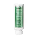 Frasco branco com rótulo verde metalizado e letras pretas e brancas contendo 280ml de condicionador da marca Match Oleosidade Controlada.