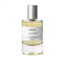 Vidro cilíndrico transparente com líquido bege, tampa prata e rótulo branco com letras pretas contendo 75ml de Eau de Parfum Privée Lovely Portrait.