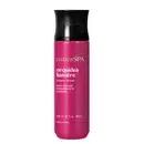 Frasco cilíndrico de item de perfumaria da marca Nativa SPA Orquídea Lumière, na cor rosa vibrante, com tampa preta e informações sobre o produto gravadas em branco na embalagem.