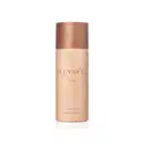 Frasco de item de perfumaria da marca Elysèe, na cor rosa claro, com tampa na cor rosé gold, e texto escrito em tons dourados a no rótulo o nome da marca, a palavra "SPLASH" e a volumetria.
