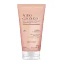 Bisnaga de gel de limpeza facial concentrado com ácido glicólico da marca Botik, em tons de rosa, com rótulo destacando "Renova + Ilumina" e "Geleia Concentrada de Limpeza Facial".