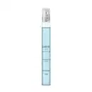 Imagem de um frasco cilíndrico transparente contendo o desodorante colônia Coffee Man Addicted de tonalidade azul clara. A embalagem possui borrifador prateado e 10ml de produto.