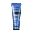 Frasco de shampoo da linha Siàge da Eudora, com embalagem azul e rótulo destacando "Hair-plastia", indicando tratamento para cabelos. O produto promete corrigir lesões do fio e hidratação tridimensional.