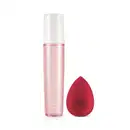 Bruma Facial Nutri Fresh Niina Secrets 110 ml e esponja para maquiagem em tom de rosa vibrante.