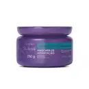 Máscara de hidratação micelar da linha Siàge em embalagem plástica roxa, arredondada, com tampa de girar. Rótulo informando os benefícios do produto, como hidratação inteligente e raiz e pontas.