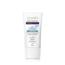 Embalagem do Gel hidratante antissinal 30+ da linha Neo Dermo da Eudora. Embalagem tipo bisnaga na branca, tampa na parte inferior, rótulo com detalhes em azul e dourado, contendo informações sobre os benefícios do produto.
