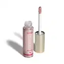 O produto apresentado é um iluminador da marca Eudora, da linha Niina Secrets. Trata-se de um frasco contendo um produto de cor rosé. O rótulo exibe o nome da marca "Eudora" e a descrição "Iluminador" em rosa. O aplicador é um pincel branco.