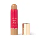 O produto apresentado é um contorno em bastão da linha Niina Secrets. A embalagem é cilíndrica e de cor rosa vibrante, com o nome da marca e da linha impressos em letras douradas. A embalagem também possui um detalhe dourado na parte superior.