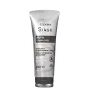 Frasco de condicionador Siàge Nutri Diamond, com embalagem de plástico transparente e rótulo em preto e branco. Destaca a nutrição e blindagem por 4 dias, além de brilho que resiste a 10 lavagens, para cabelos secos e com frizz.