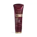 Frasco de shampoo da marca Siàge, na cor vinho, com rótulo em dourado contendo o texto "Ultra Bond Reset" e informações sobre recuperação dos fios.
