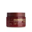 Pote de tratamento capilar da marca Siàge, na cor vinho-avermelhada, com rótulo destacando "Ultra Bond Reset" e "Proteína Capilar" como benefícios.