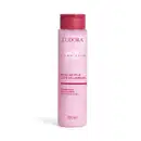 Frasco de leite micelar rosa da marca Eudora Niina Skin, com tampa pink, contendo 250 ml, com texto "Micelar Milk Leite de Limpeza" e "Tecnologia Skin Secrets com Niacinamida" visível no rótulo.