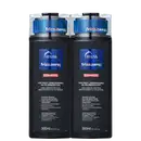 A imagem mostra dois frascos de shampoo da marca Truss, da linha frizz.zero. Esses shampoos são destinados para cabelos indisciplinados ou volumosos.