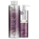 Kit com shampoo Joico Defy Damage Detox de 1 litro e máscara Joico Defy Damage KBOND20 Power Mask de 500ml.