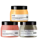 Kit L'Oréal Professionnel Absolut Repair Molecular + NutriOil + Inforcer Masks, com máscara capilar Absolut Repair Molecular, máscara capilar NutriOil e máscara capilar Inforcer, da marca  L'Oréal Professionnel