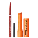 Kit M·A·C Squirt Hazard + Lipglazer Glossy Liner Ribbon, 2 produtos.