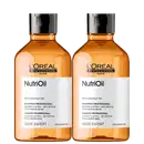 A imagem mostra o kit com 2 shampoos da linha NutriOil.