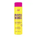 Frasco de shampoo reparador Phyto Manga da marca Widi Care, com embalagem amarela e rosa, contendo 300ml do produto. O rótulo destaca os ingredientes nutritivos como manteiga de manga e extrato de pitanga.