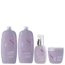 Kit Alfaparf Semi Di Lino Smooth Quarteto, 4 produtos.