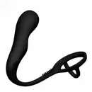 Estimulador de Próstata com Anel Peniano Duplo Sexy Import Preto, 1 produto.
