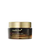 Creme Medicube Deep Vita C Capsule em frasco de vidro com tampa dourada. Embalagem preta com detalhes em ouro. Contém Vitamina C 50%, derivados de Vitamina C e Niacinamida 5%. Capacidade 55g.