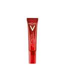Tubo vermelho com o logotipo da Vichy e o texto "Liftactiv Collagen Specialist Olhos em letra branca.